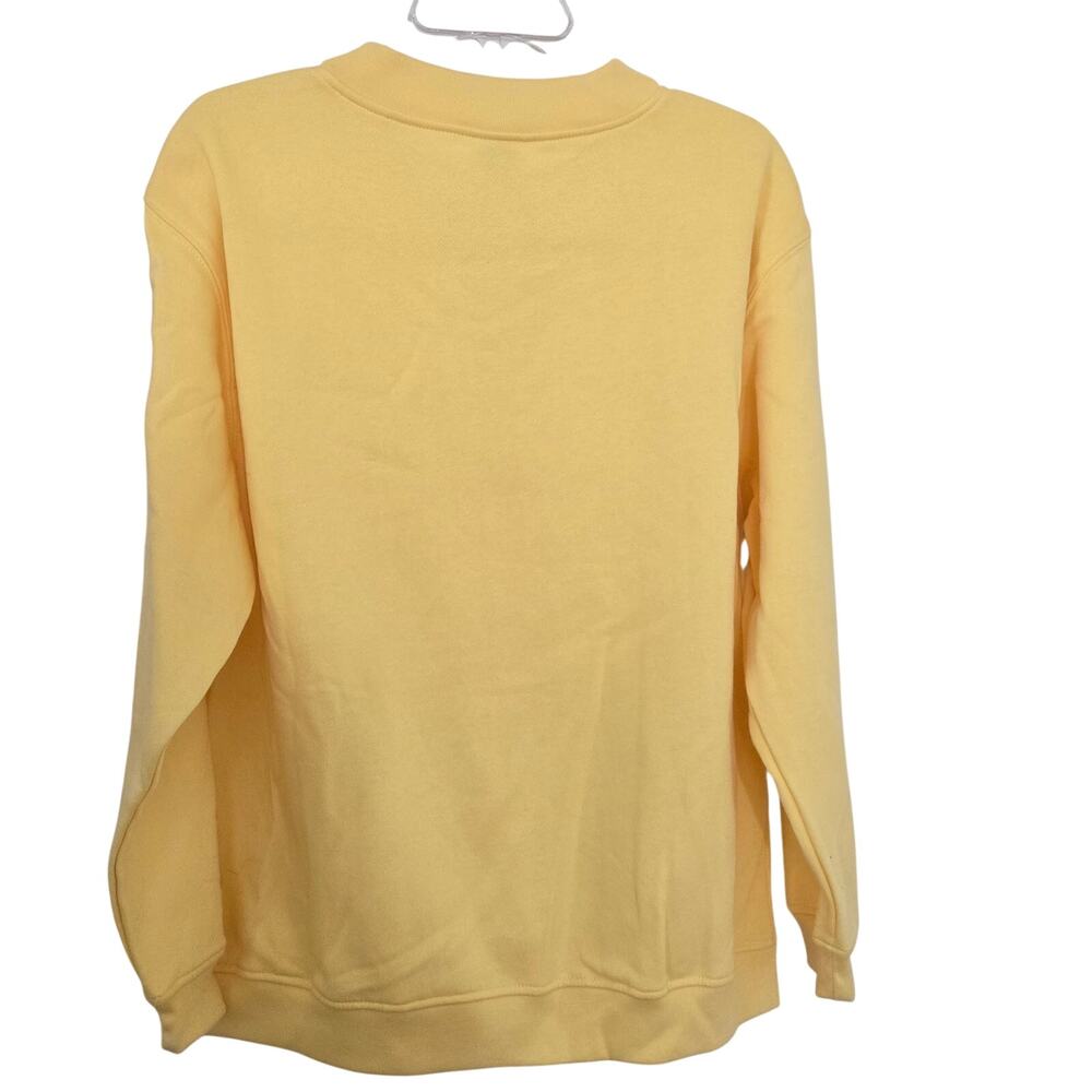 Blair Fleece Jacket Cardigan Snap Front Butter Yellow Size Petite Medium Pockets - Picture 5 of 10